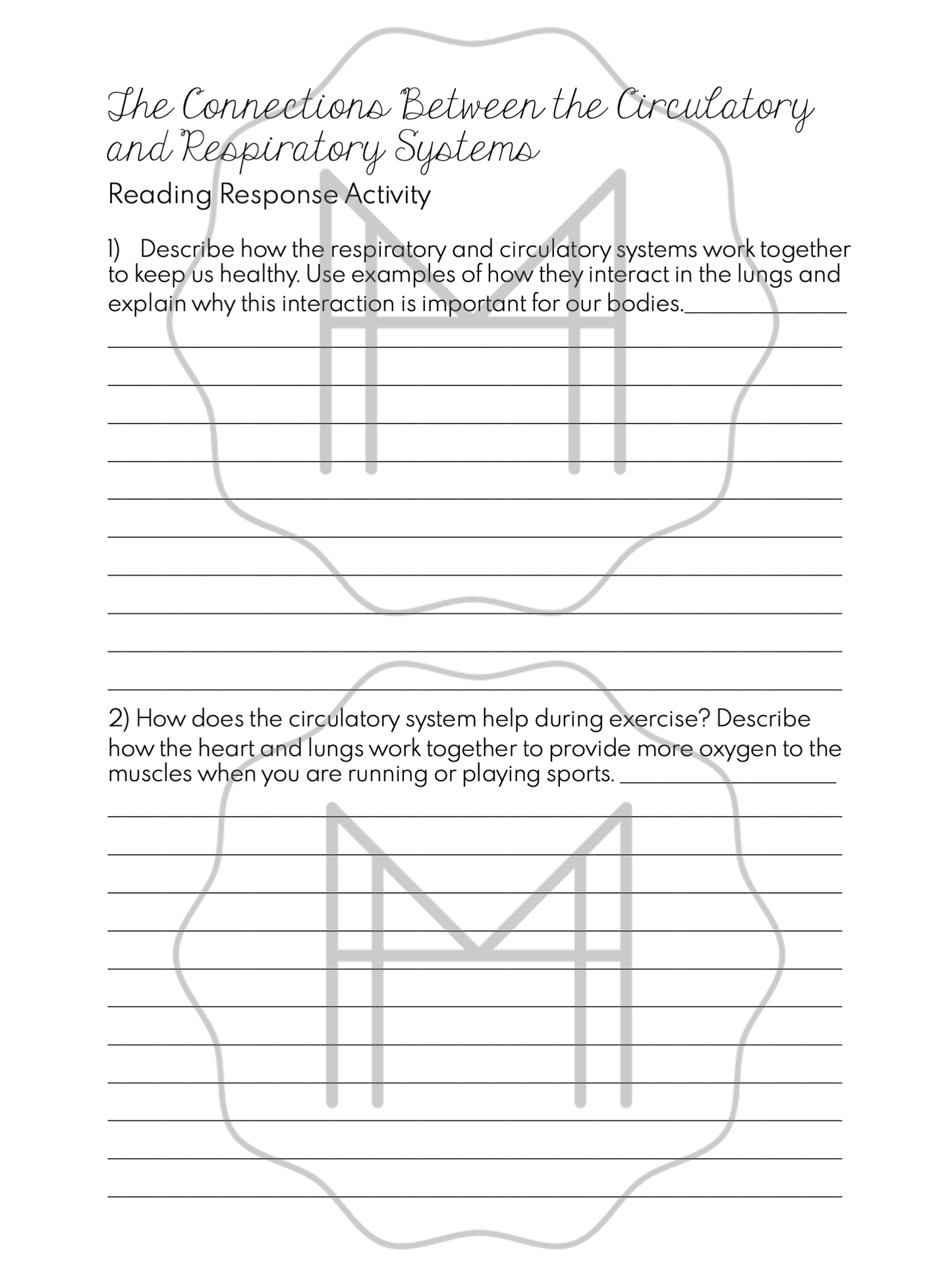 Interconnected Body Systems: Circulatory and Respiratory Systems
