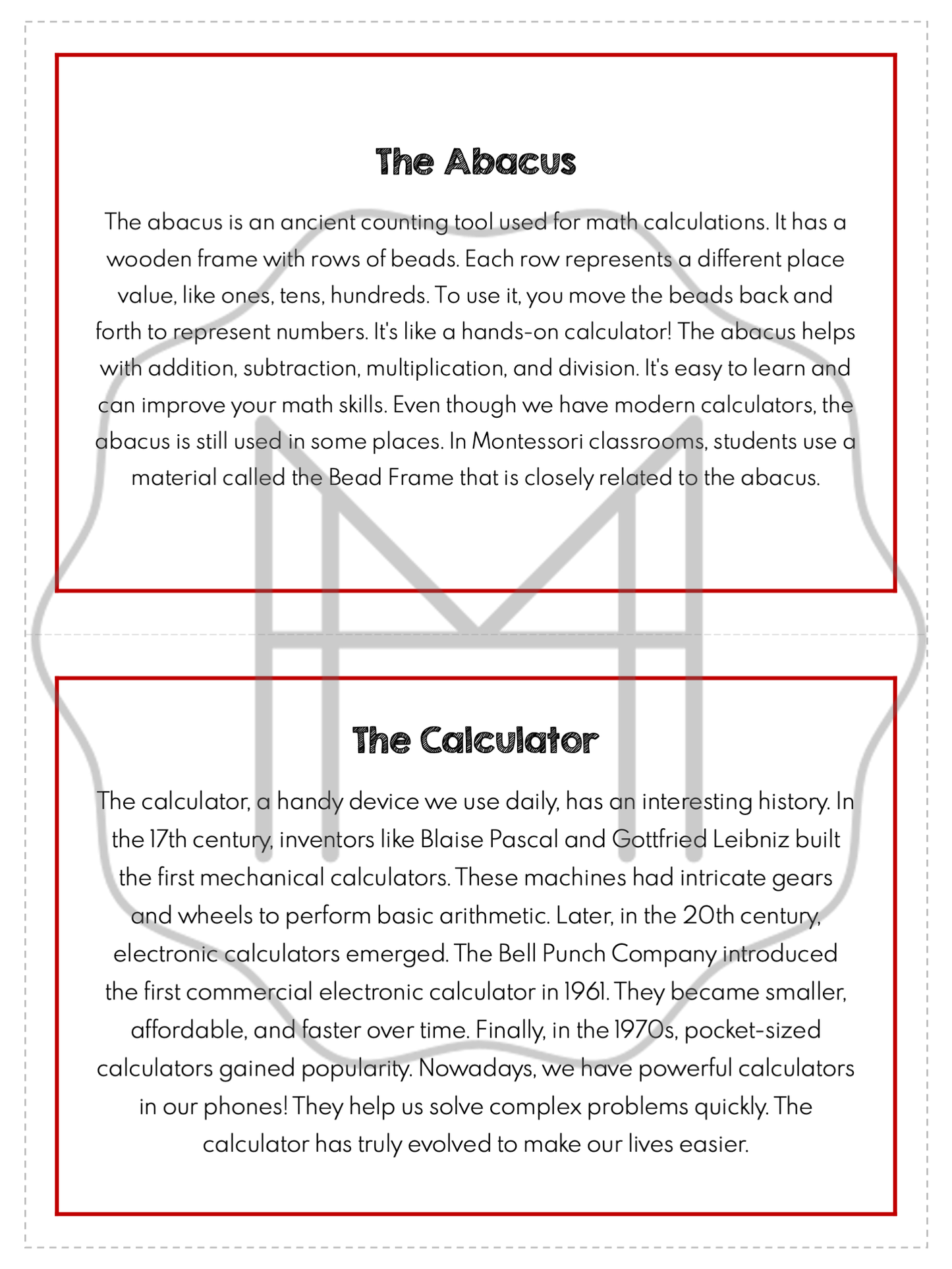 Decimal, Fraction and Percentage Equivalencies ELA Extension: Cosmic Education