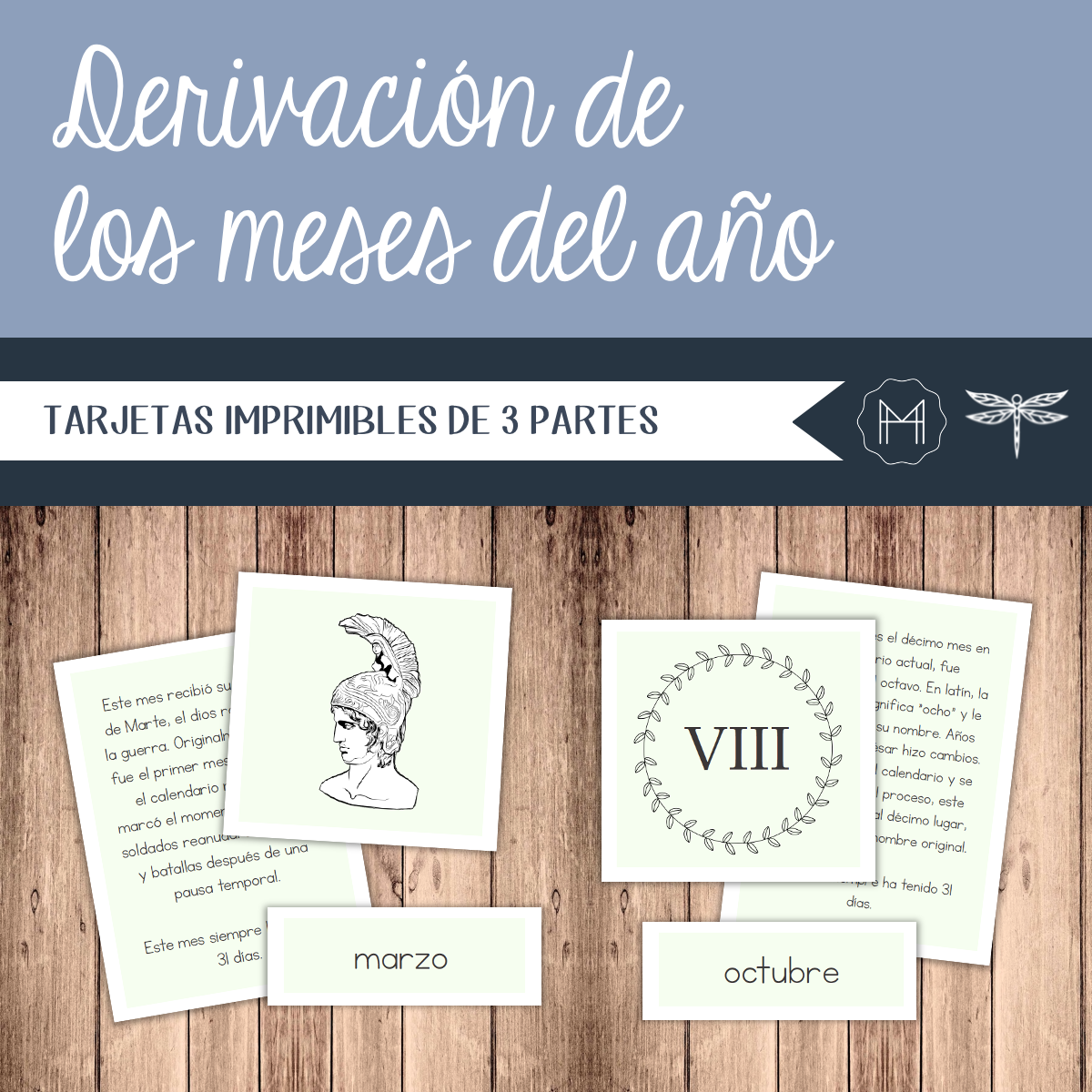 Meses del Año – Tarjetas de nomenclatura
