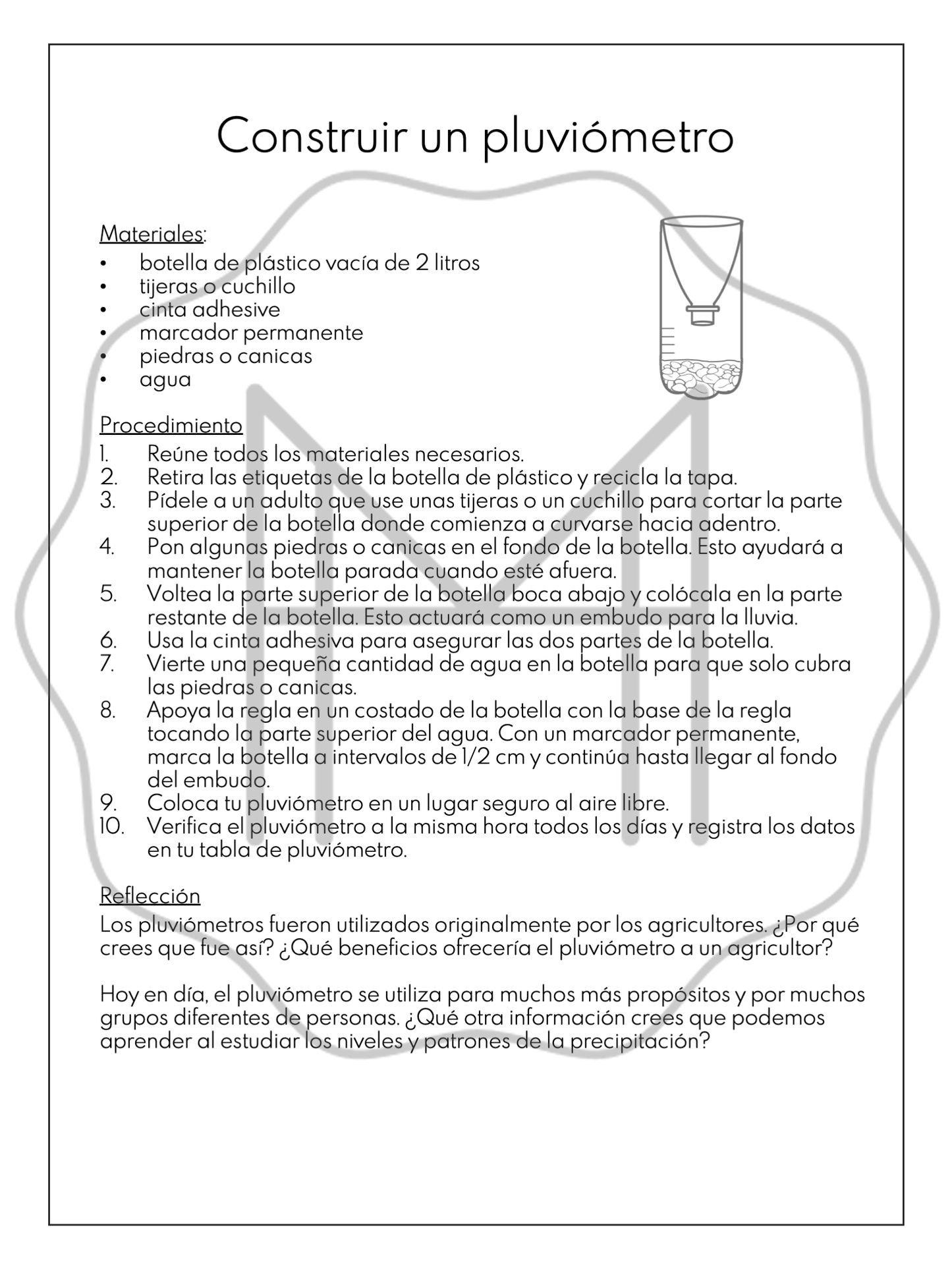 Español - Herramientas meteorológicas - Materiales