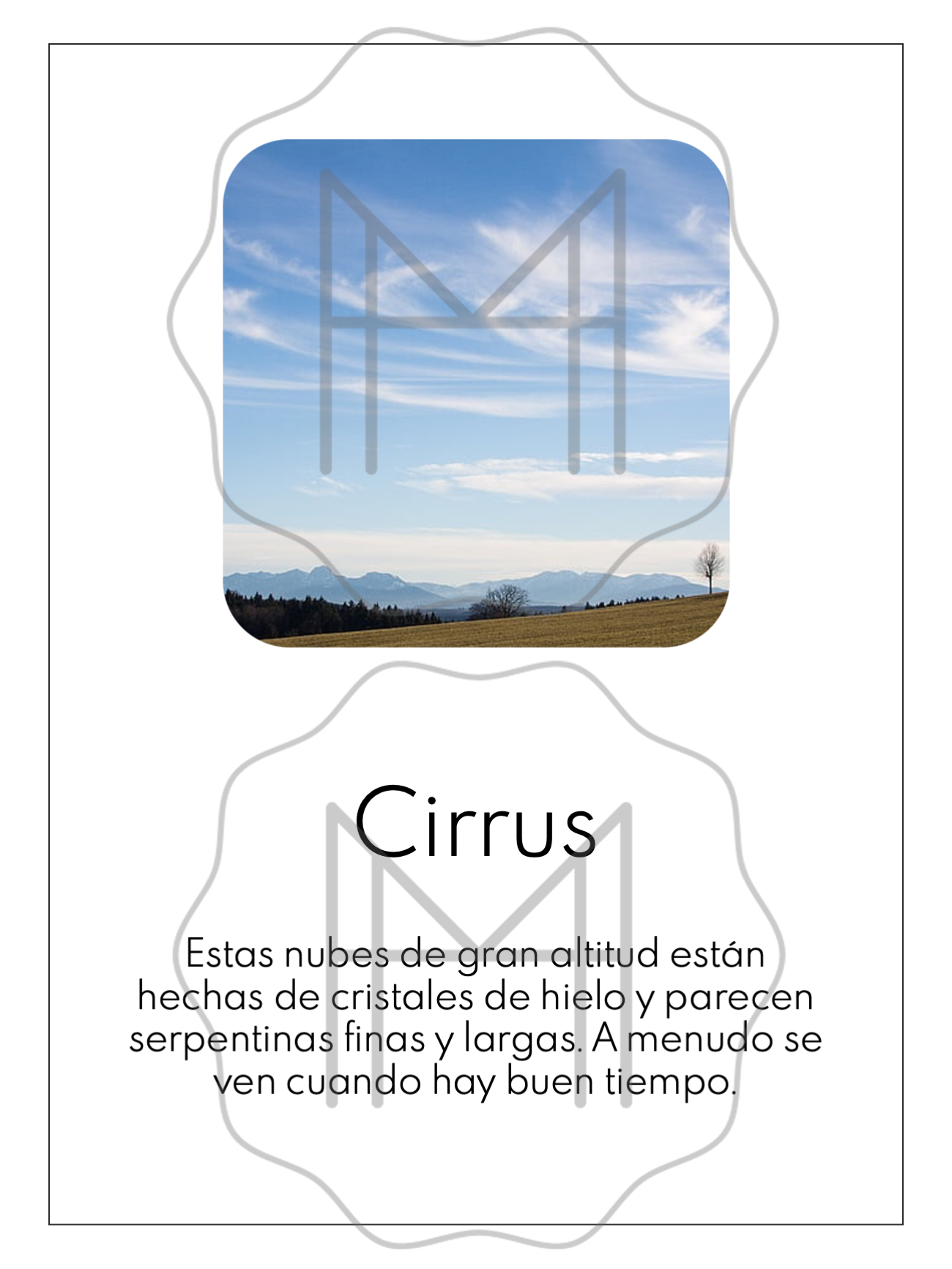 Español - Tipos de nubes