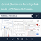 Decimal, Fraction and Percentage Task Cards + ELA Cosmic Ed. Extension Bundle