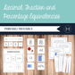 Decimal, Fraction and Percentage Equivalencies