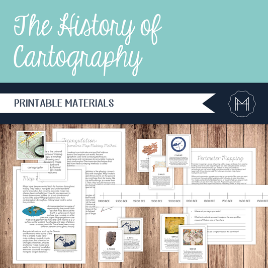 The History of Cartography- 3-Part Cards, Timeline, Reading Passages, and more!