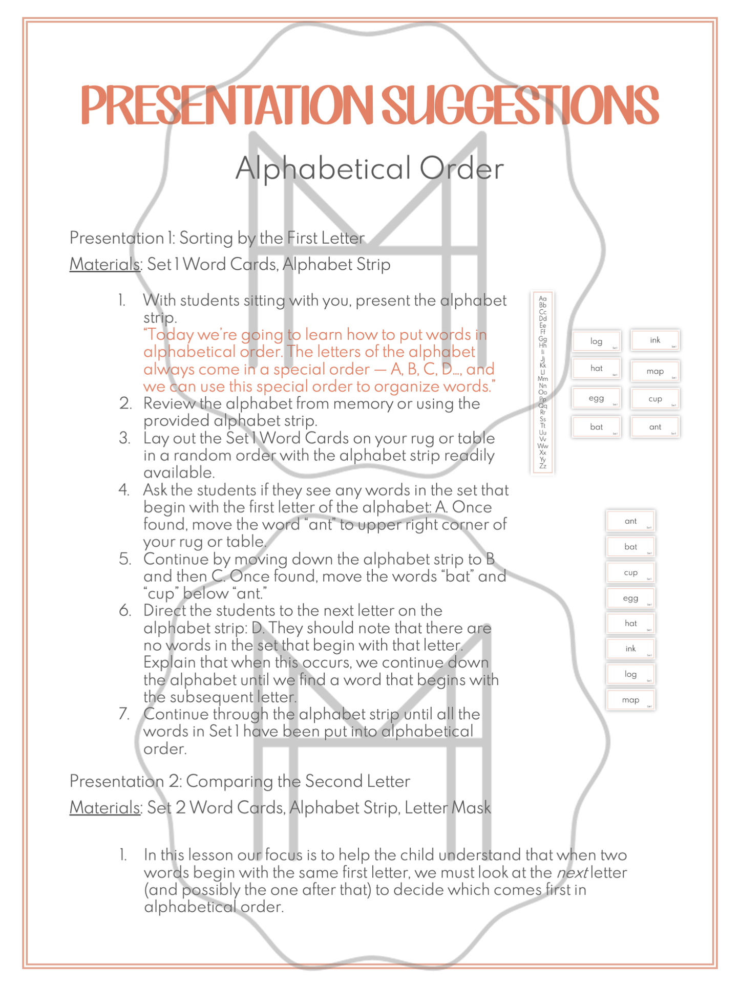 Word Study: Alphabetical Order