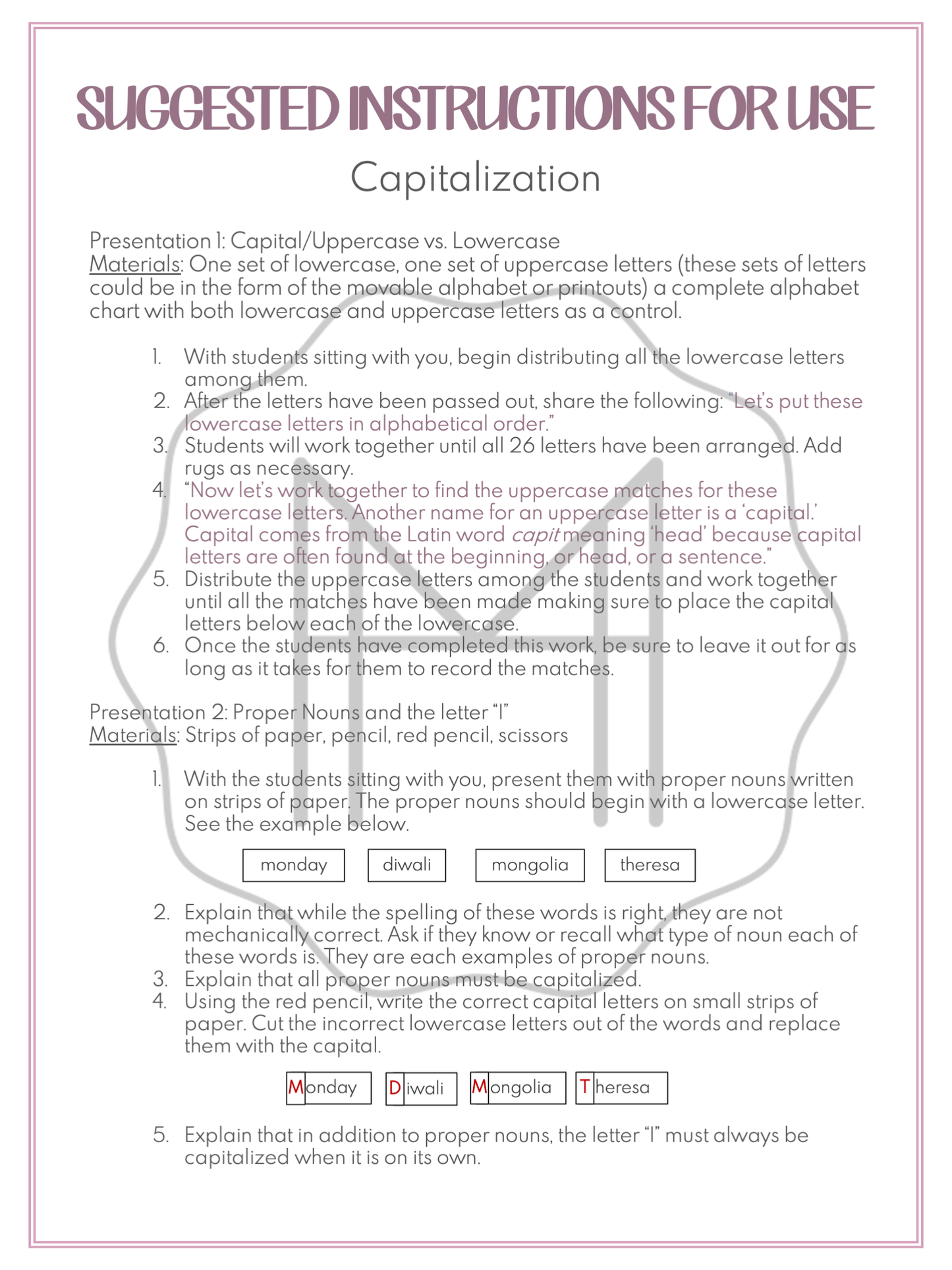 Mechanics Study: Capitalization