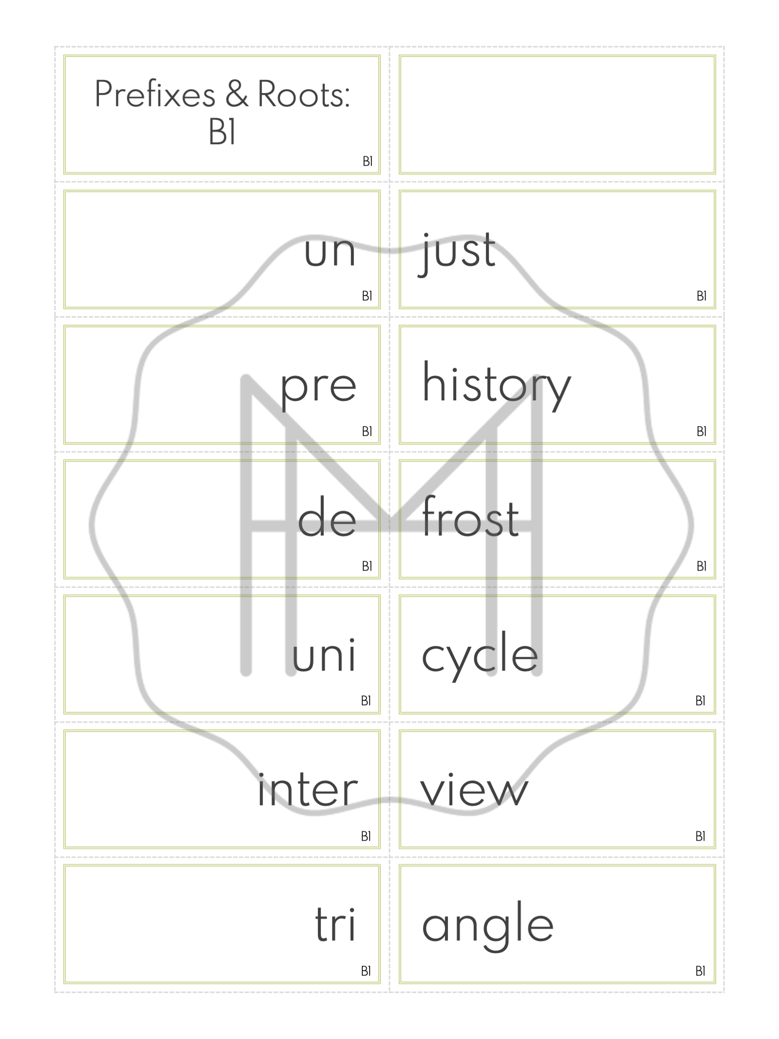 Word Study: Prefixes and Root Words Matching Cards ...