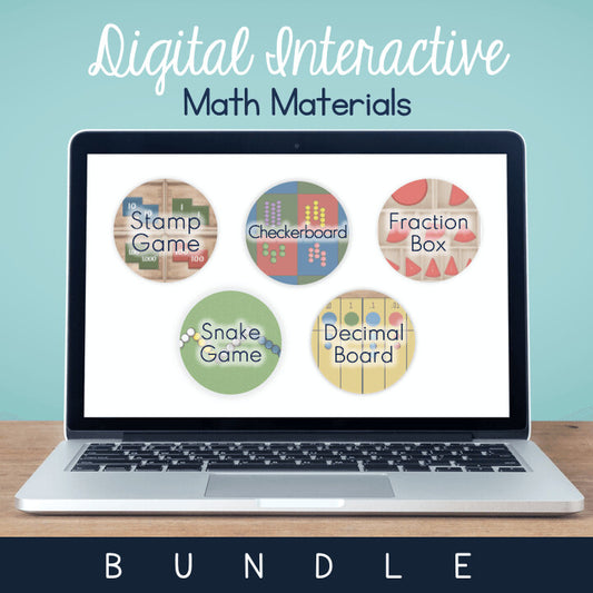 Digital Interactive Montessori Math Materials Bundle - Distance Learning