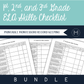 BUNDLE! 1st-3rd Grade ELA Skills Checklist- Montessori Record Keeping