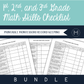 BUNDLE! 1st-3rd Grade Math Skills Checklist- Montessori Record Keeping