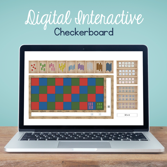 Digital Interactive Montessori Style Checkerboard - Distance Learning