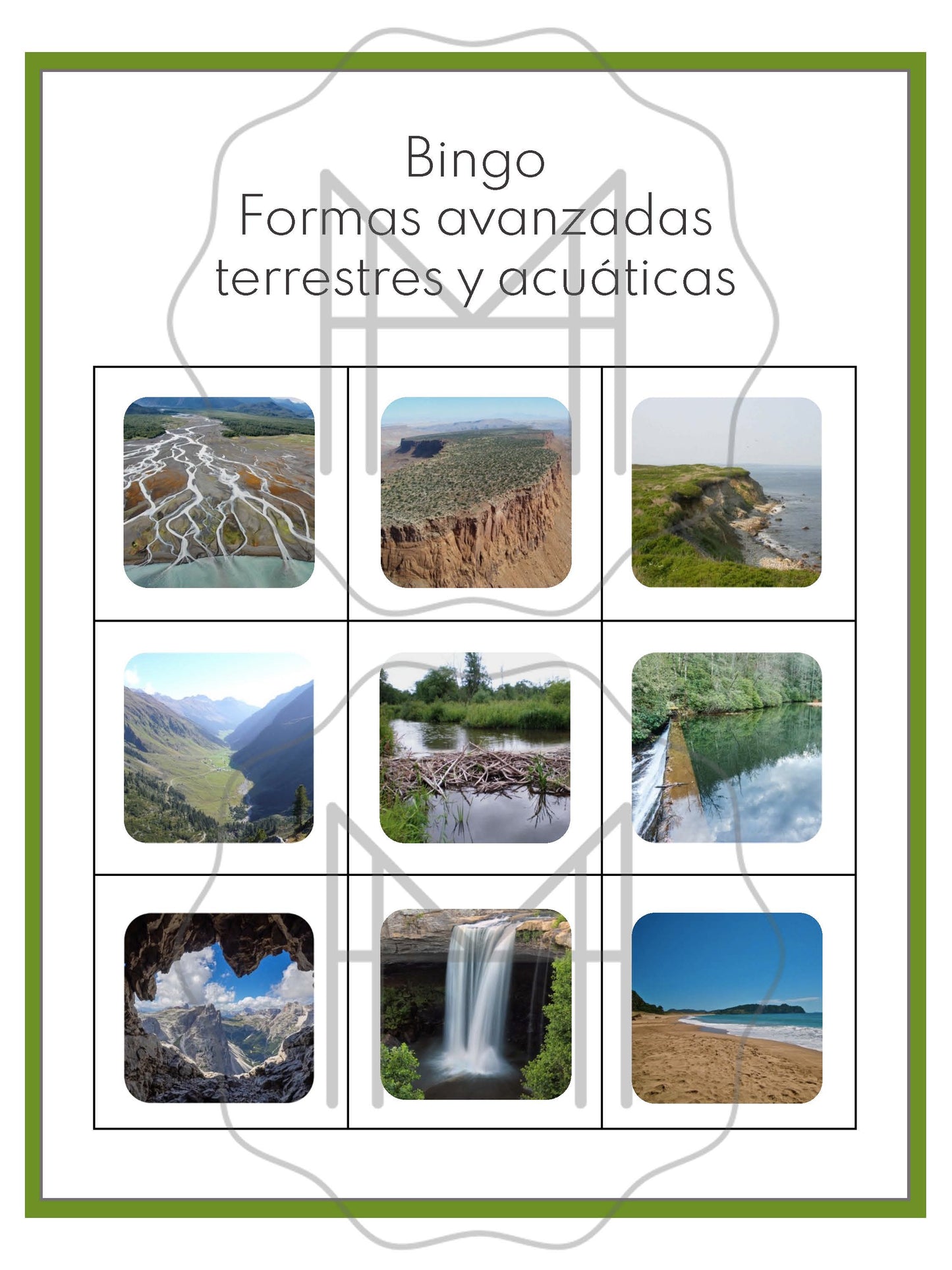Paquete básico y avanzado de formas de tierra y agua
