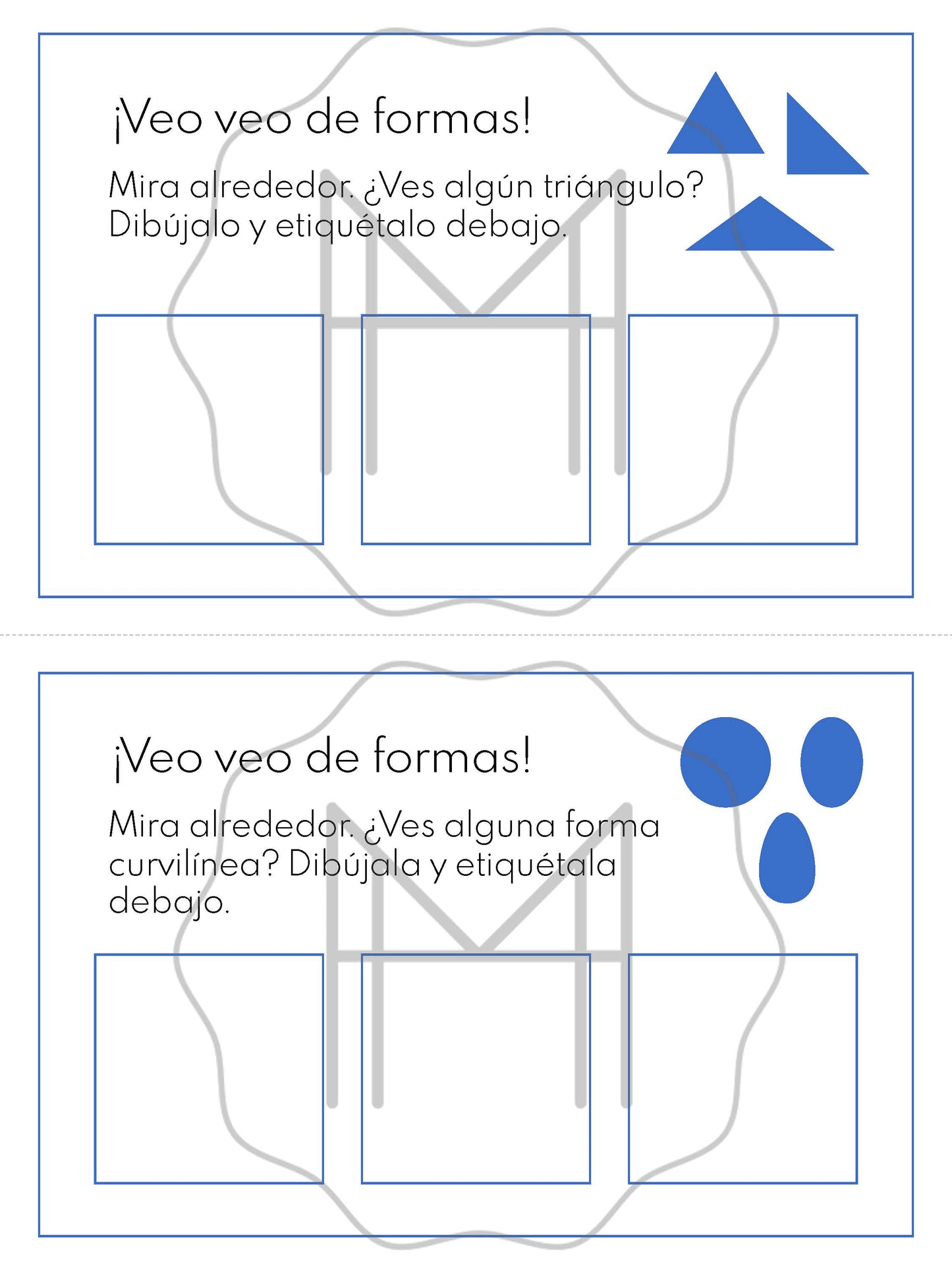 Español - Formas de 2 dimensiones - Materiales