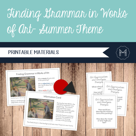 Finding Grammar in Works of Art- Summer Theme