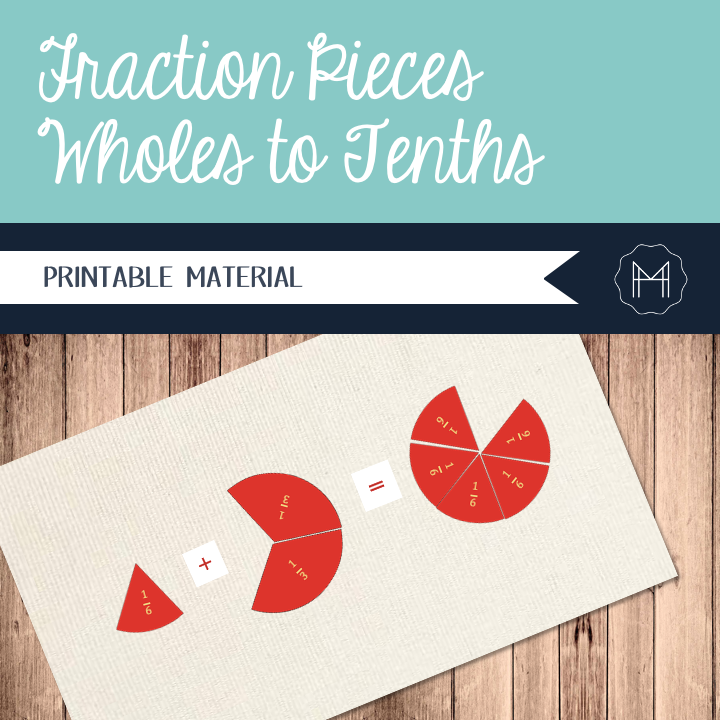 Montessori Style Printable Fraction Pieces