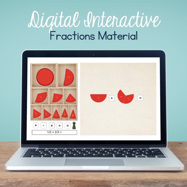 Digital Interactive Montessori Style Fractions Material - Distance Lea ...
