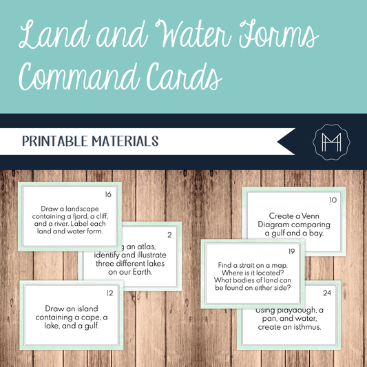 Land and Water Forms Command Cards