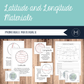 Latitude and Longitude 3-Part Cards