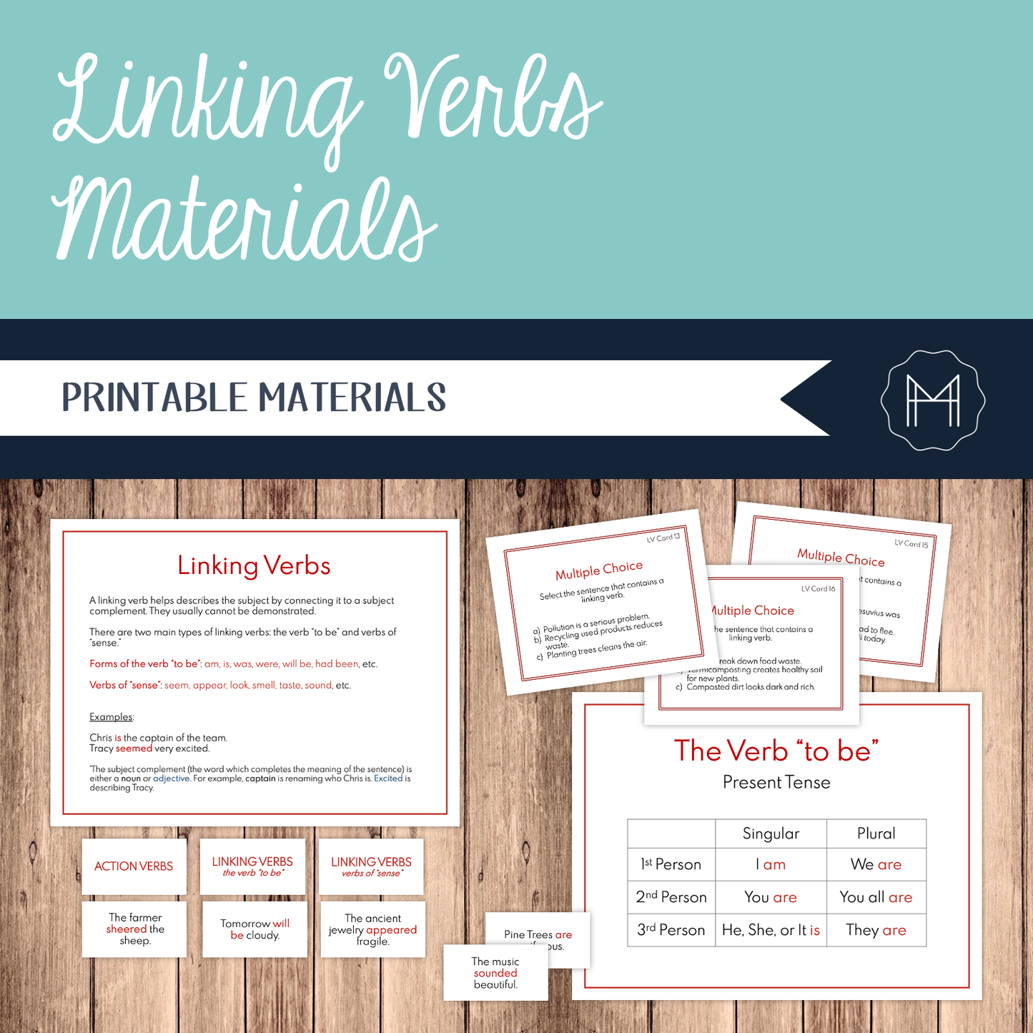 Linking Verbs Materials