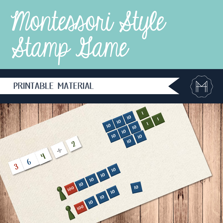 Montessori Style Stamp Game - Printable