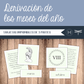 Meses del Año – Tarjetas de nomenclatura