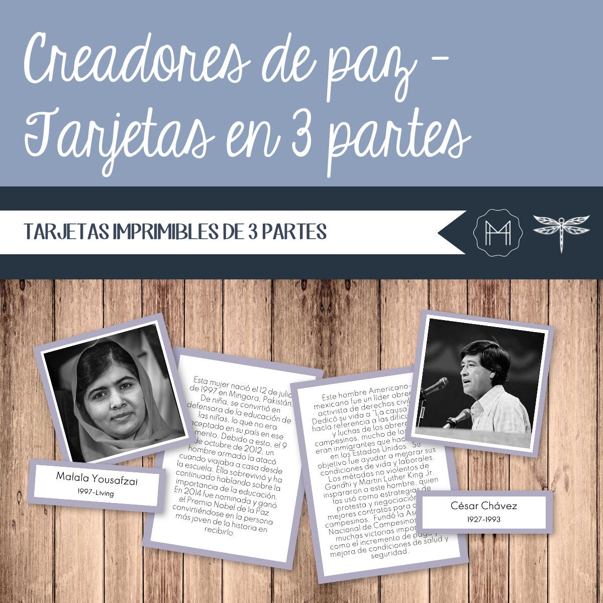 Español - Creadores de paz - Tarjetas en 3 partes