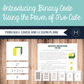 Introducing Binary Code using the Montessori Power of Two Cube