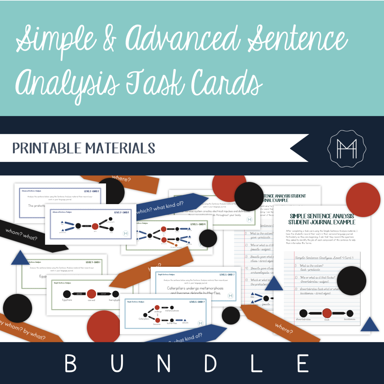 Sentence Analysis Form Simple and Advanced Sentence Analysis Bundle – themodernmontessoriguide