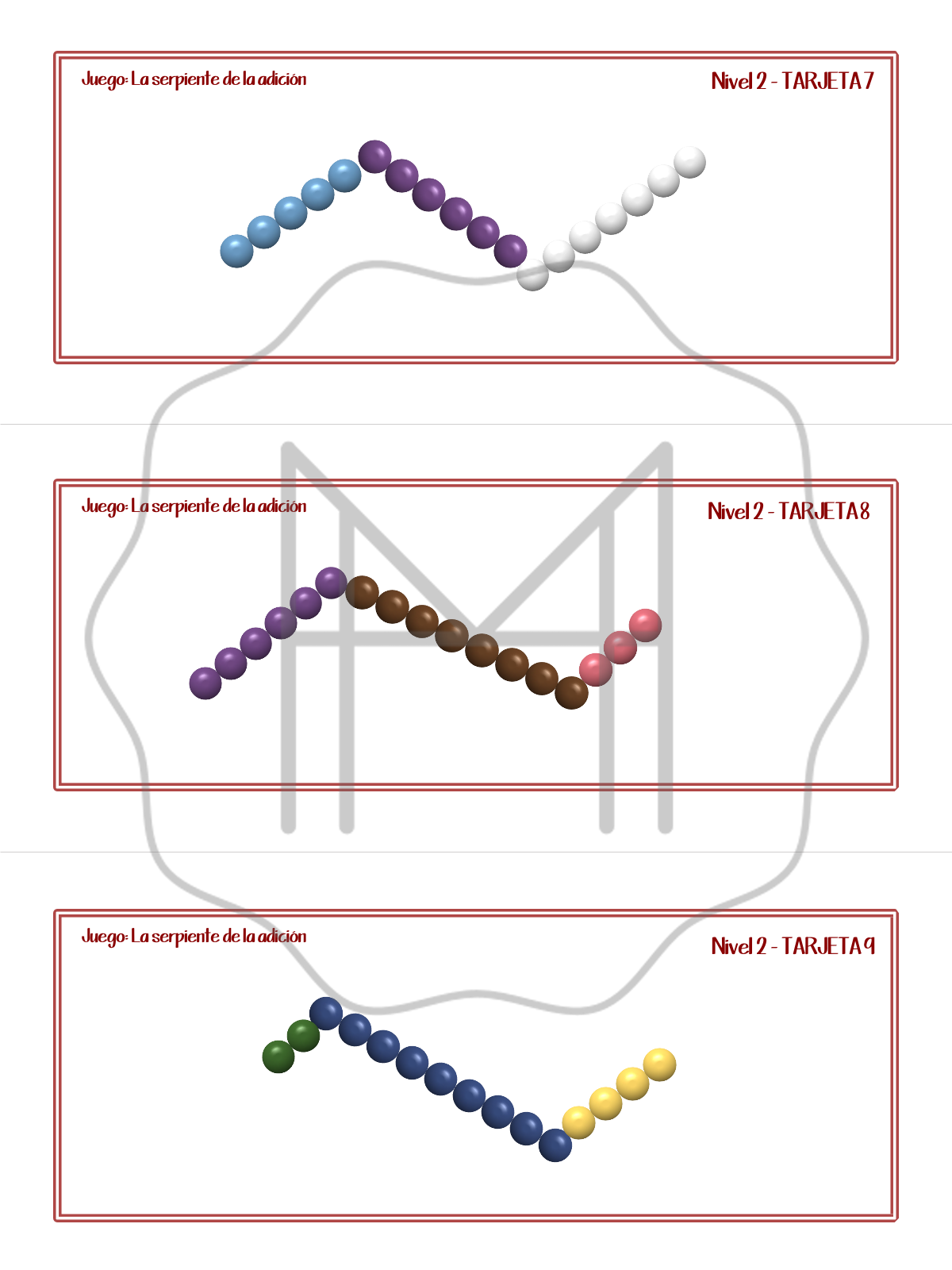 Español - Juego de serpiente para sumas y restas