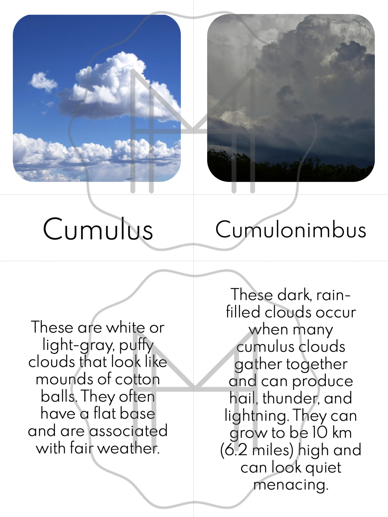 Cloud Types 3-Part Cards, Bingo, Experiment, Posters, and "I have... Who has?"