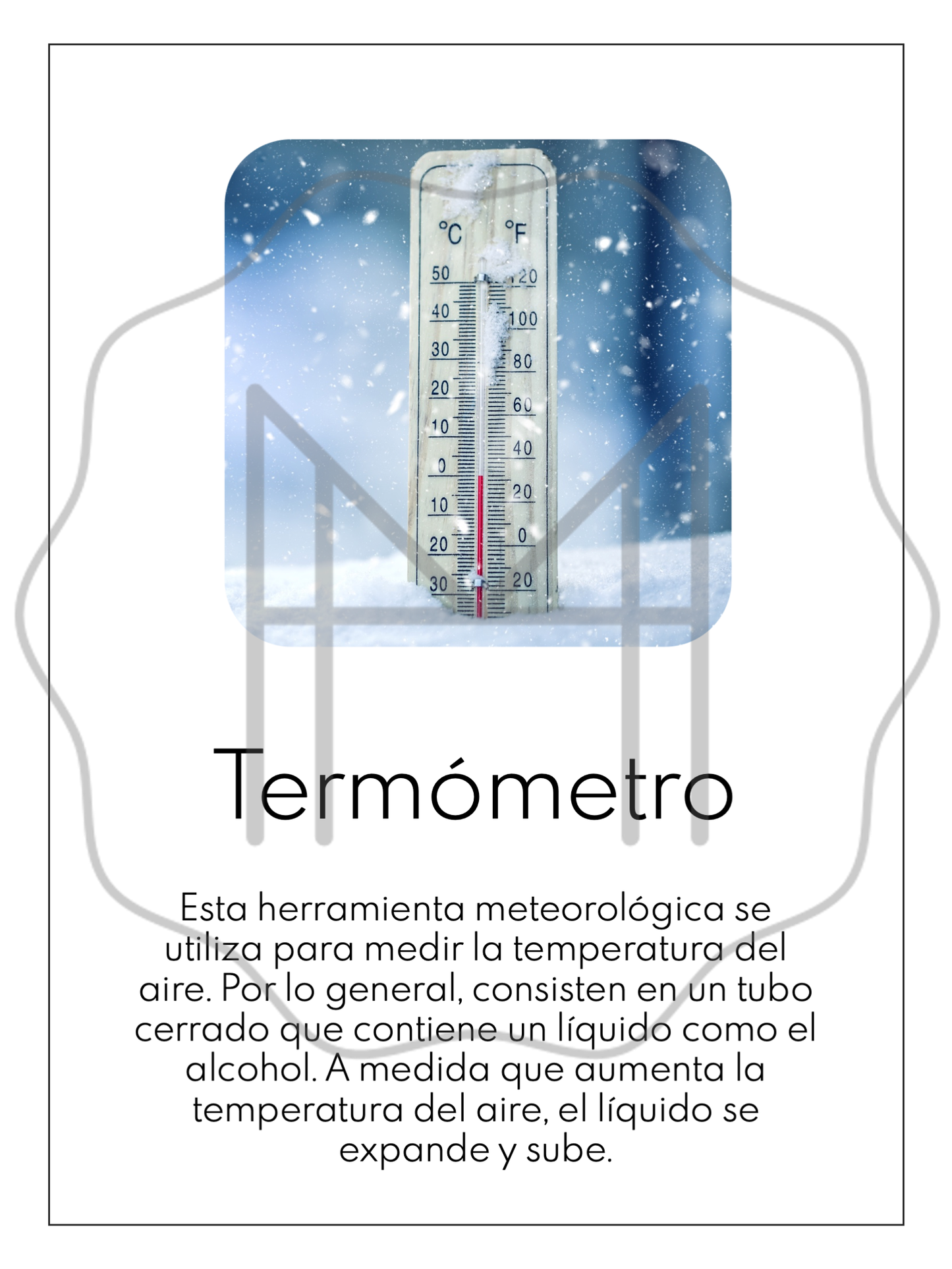 Español - Herramientas meteorológicas - Materiales