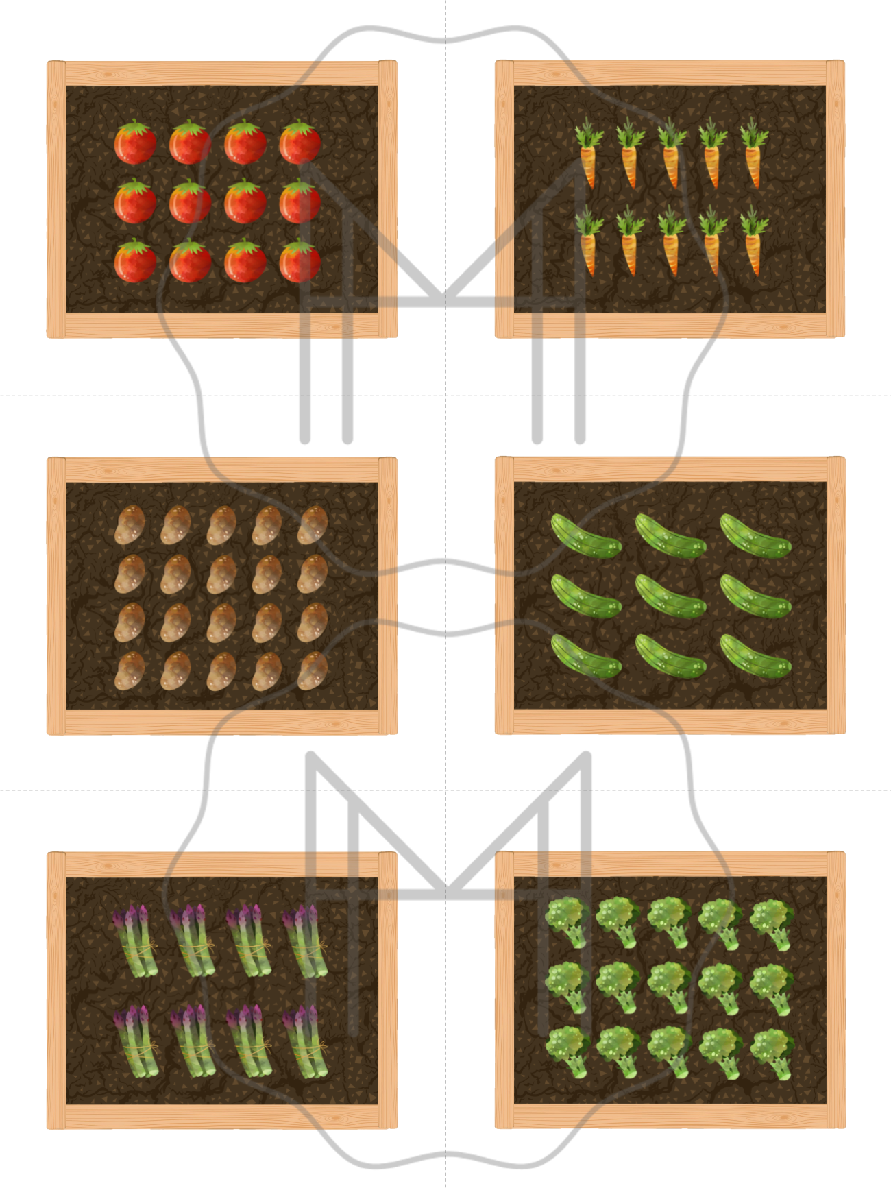 Multiplication Array Practice Cards - Designing Garden Beds