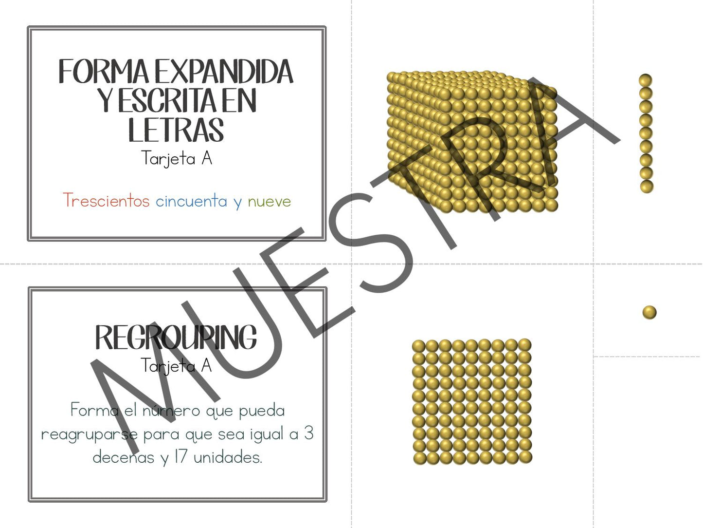 Español - Material para juego de sellos