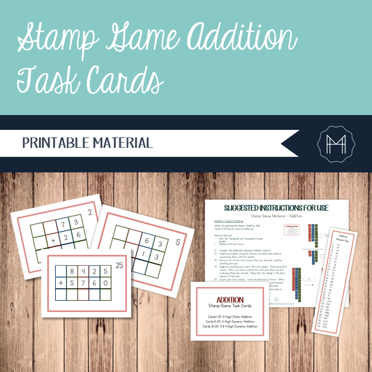 Stamp Game Addition Task Cards
