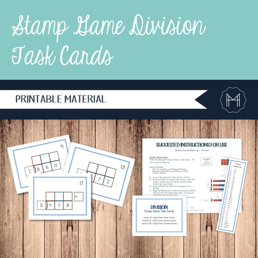 Stamp Game Division Task Cards