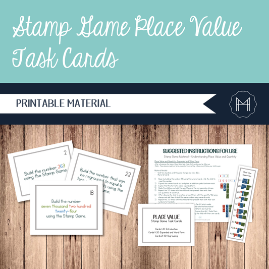Stamp Game Place Value Task Cards