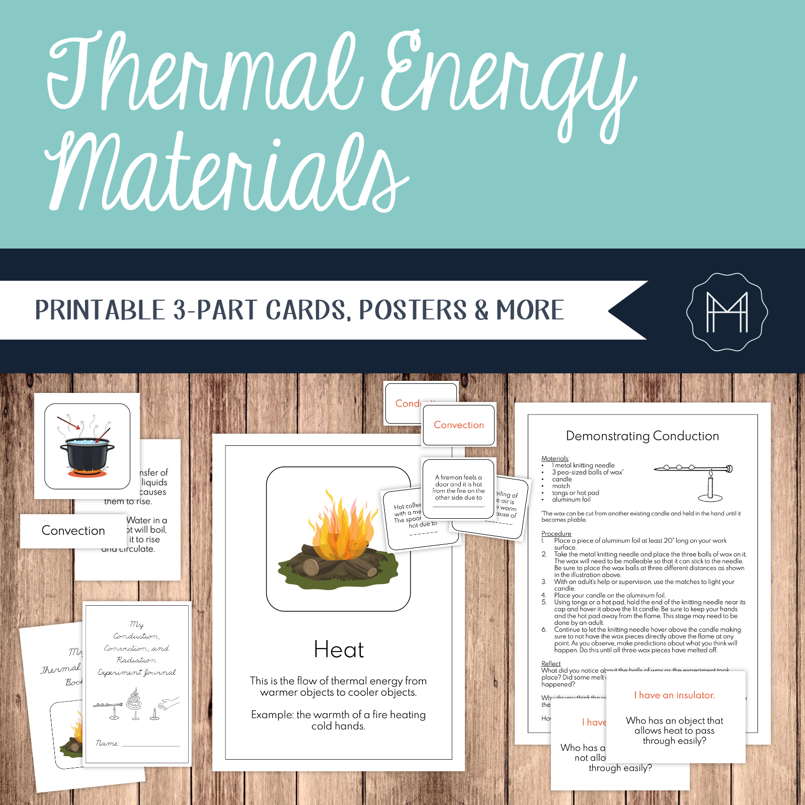 Illustration of Materials With Thermal Energy