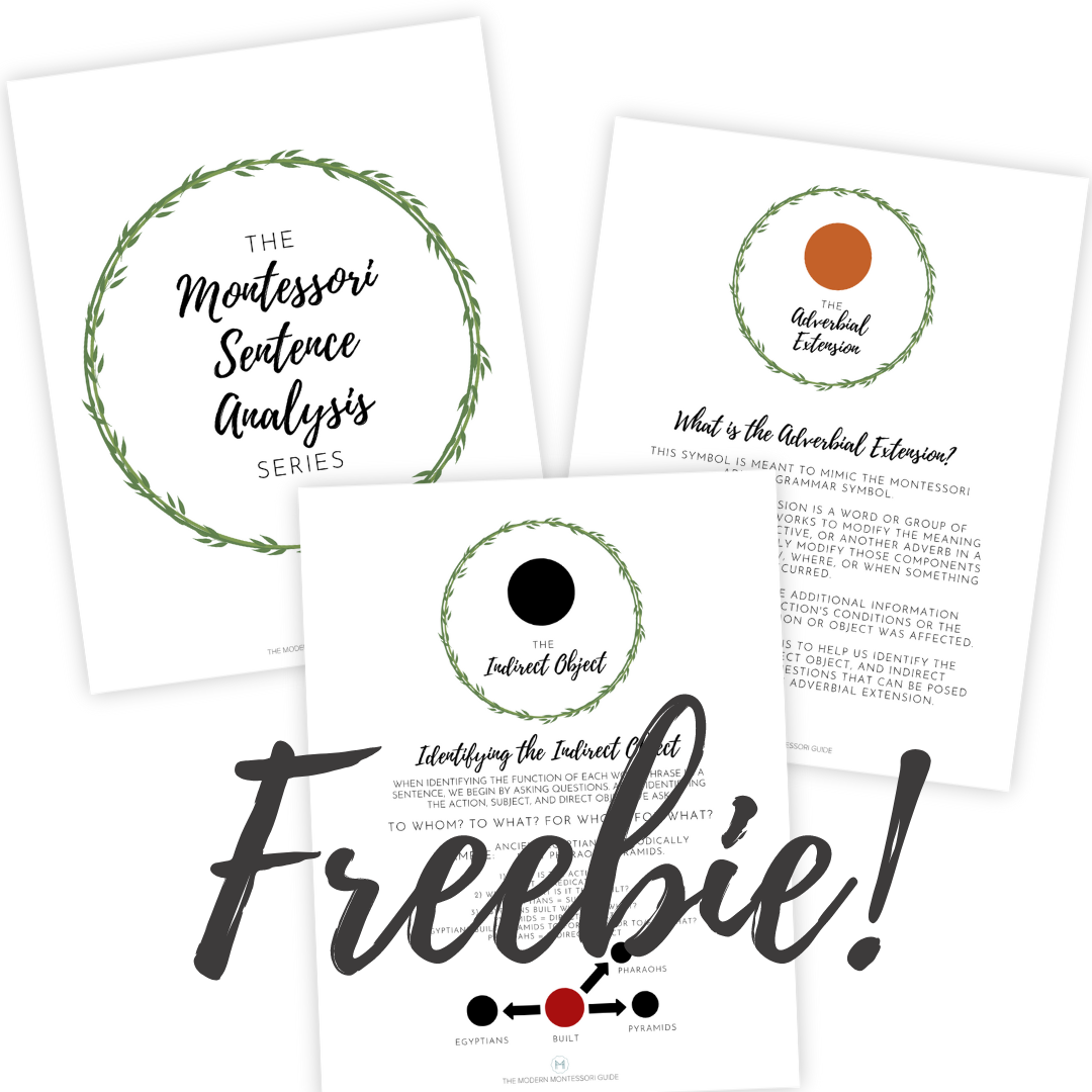 FREEBIE - The Montessori Sentence Analysis Series