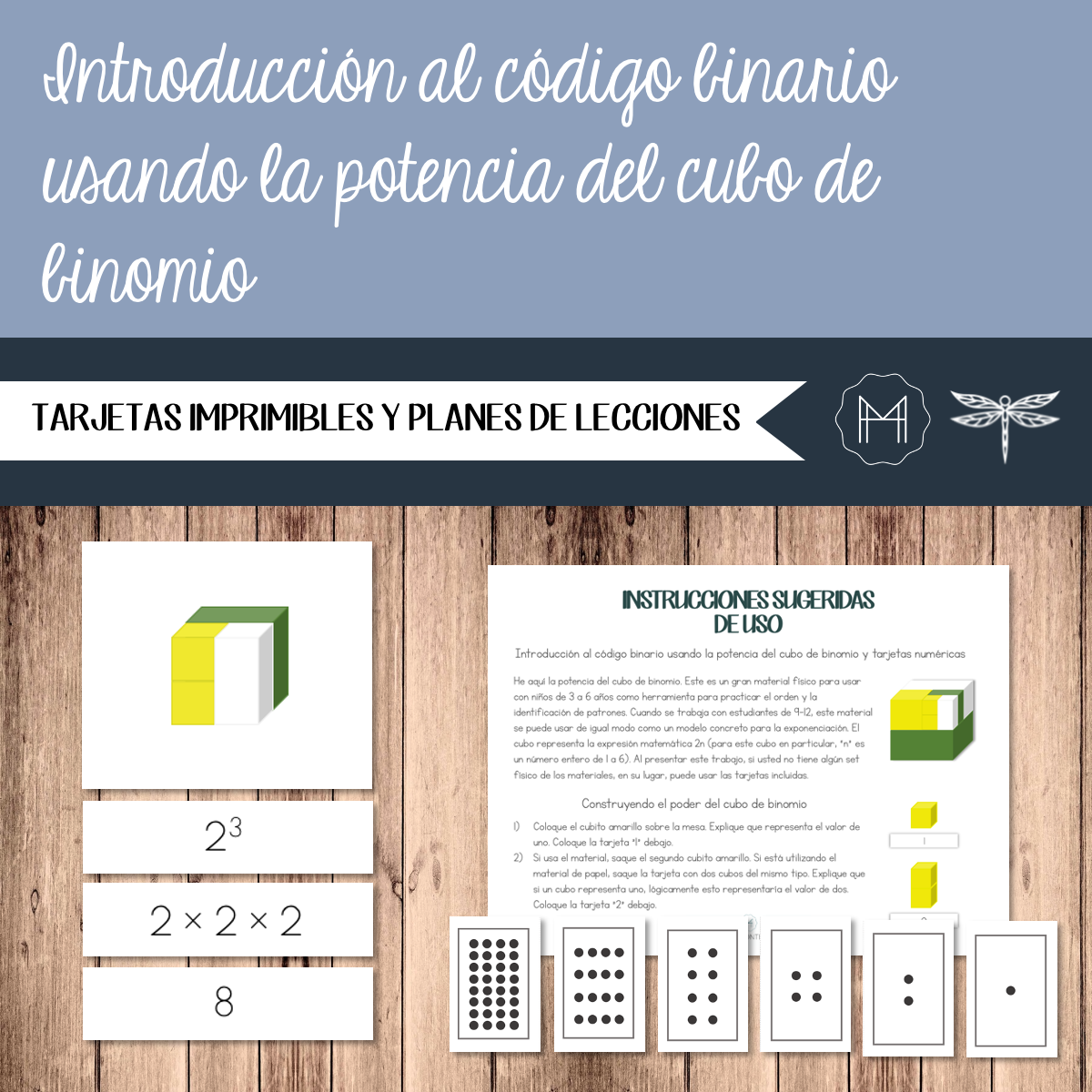 Introducción al código binario usando la potencia del cubo de binomio