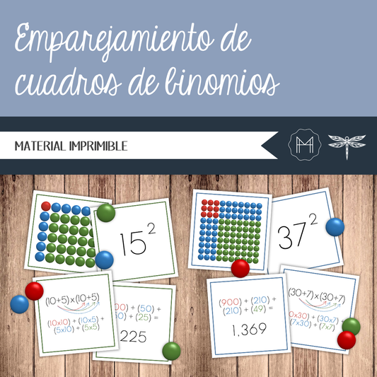 Emparejamiento de cuadros de binomios