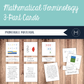 Mathematical Terminology 3-Part Cards